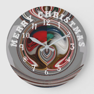 Grande Horloge Ronde Beau Joyeux Noël Avec Amour
