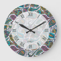 Beau motif Paisley ethnique coloré