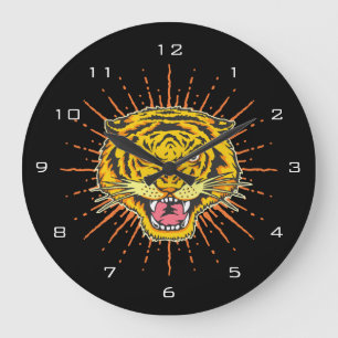 Grande Horloge Ronde Beau tigre