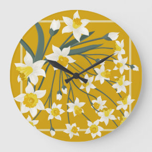 Grande Horloge Ronde Beau Vintage : Conception d'ornement transparente