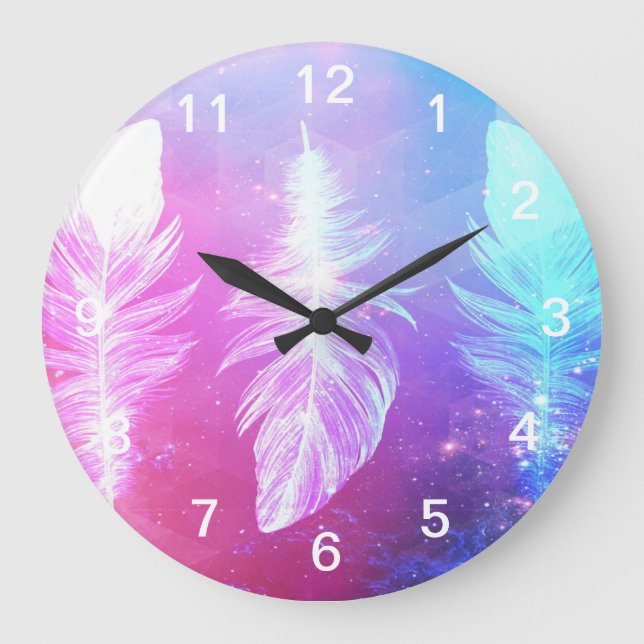 Grande Horloge Ronde Beautiful Feathers in Space (Recto)