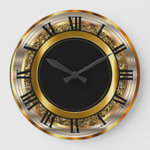 Grande Horloge Ronde Beautiful Gold and Black
