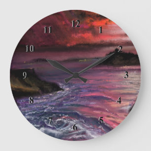 Grande Horloge Ronde Beautiful Sea Sunset