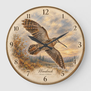 Grande Horloge Ronde Bécasse en Vol