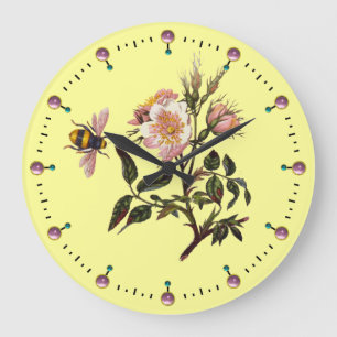 GRANDE HORLOGE RONDE BEE BEE ET BEEKEEPER