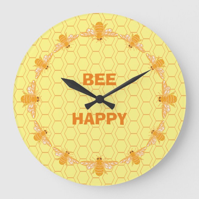 Grande Horloge Ronde Bee Happy honeycomb (Recto)