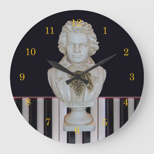 Grande Horloge Ronde Beethoven/Piano Keys Clock by Leslie Harlow (Recto)
