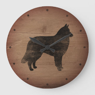 Grande Horloge Ronde Belge Tervuren Silhouette Style Rustique
