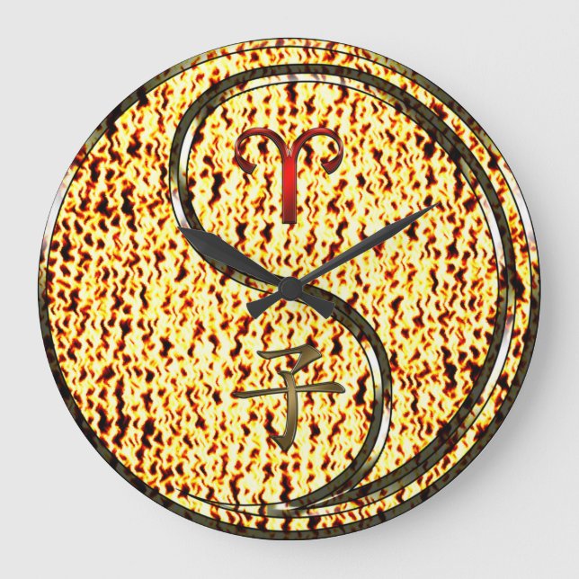 Grande Horloge Ronde Bélier & Rat de feu (Recto)