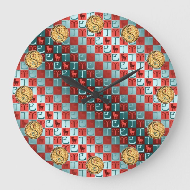 Grande Horloge Ronde Bélier & Serpent de Feu (Recto)