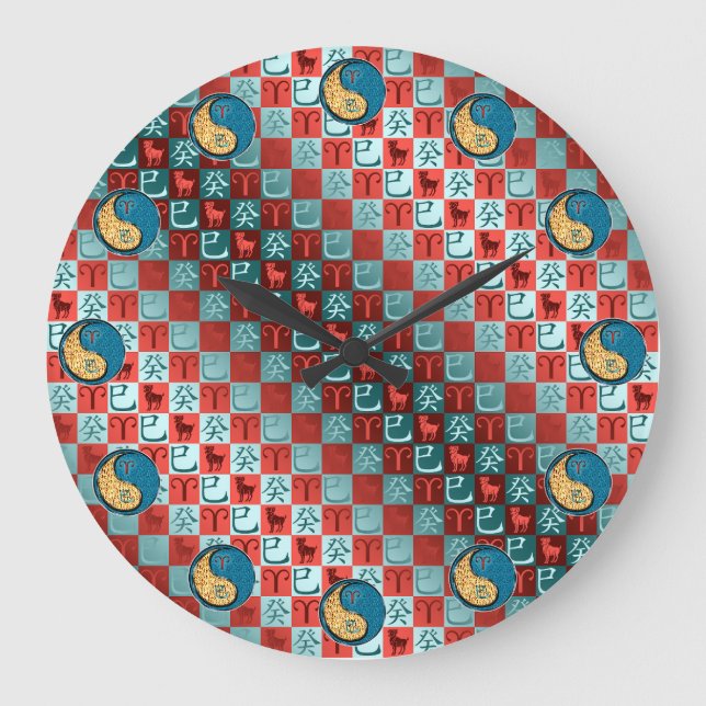 Grande Horloge Ronde Bélier & Serpent d'eau (Recto)