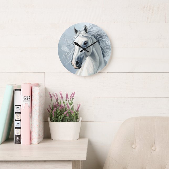 GRANDE HORLOGE RONDE BELLE CHEVAL #1  (Salle de lecture)