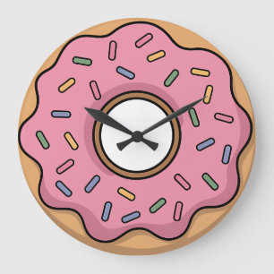 Grande Horloge Ronde Belle Donut Enfant