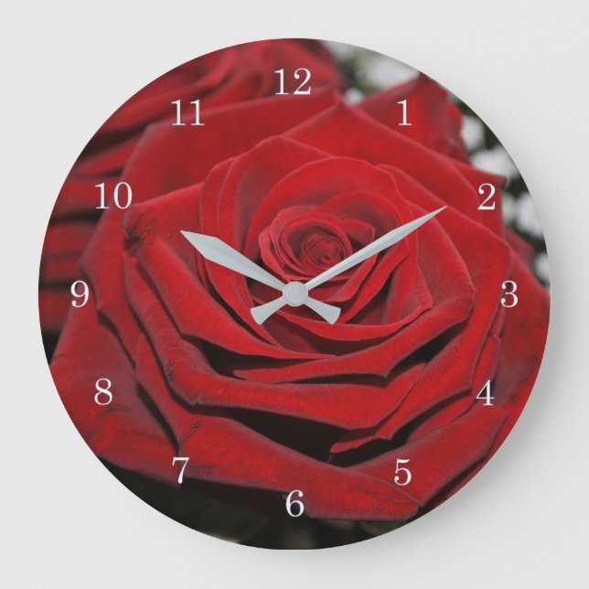 Grande Horloge Ronde Belle Rose Rouge (Recto)