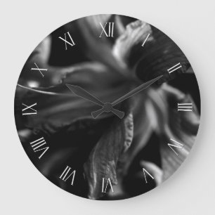 Grande Horloge Ronde Belles Fleurs de Lys