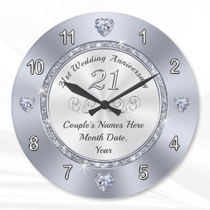 Grande Horloge Ronde Belles idées de cadeaux pour un 21e anniversaire d