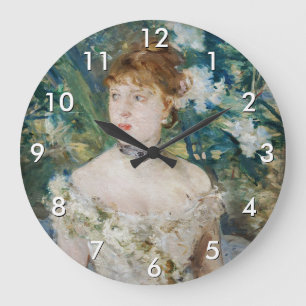 Grande Horloge Ronde Berthe Morisot - Jeune Fille en Robe de Bal