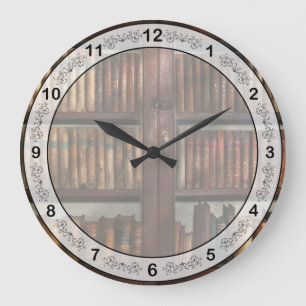 Grande Horloge Ronde Bibliothécaire - Dans la bibliothèque