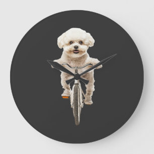 Grande Horloge Ronde Bichon frisé
