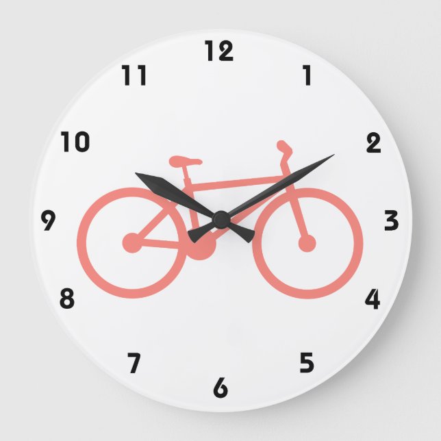 Grande Horloge Ronde Bicycle de Coral Pink (Recto)
