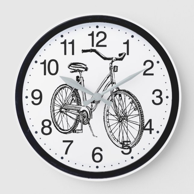 Grande Horloge Ronde Bicycle design clock with numbers (Recto)