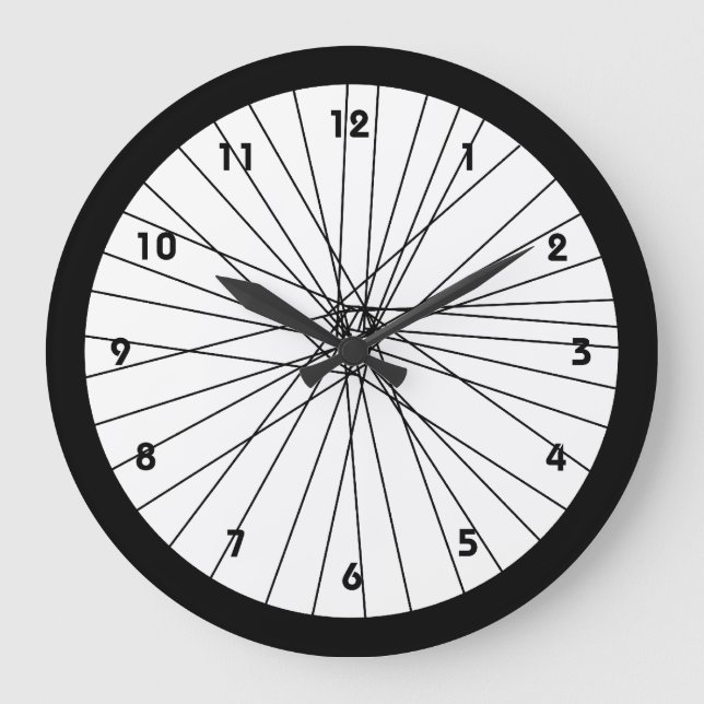 Grande Horloge Ronde Bicycle wheel clock with numbers (Recto)