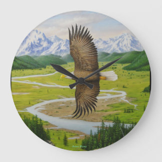 Grande Horloge Ronde Bientôt Eagle Wall Clock