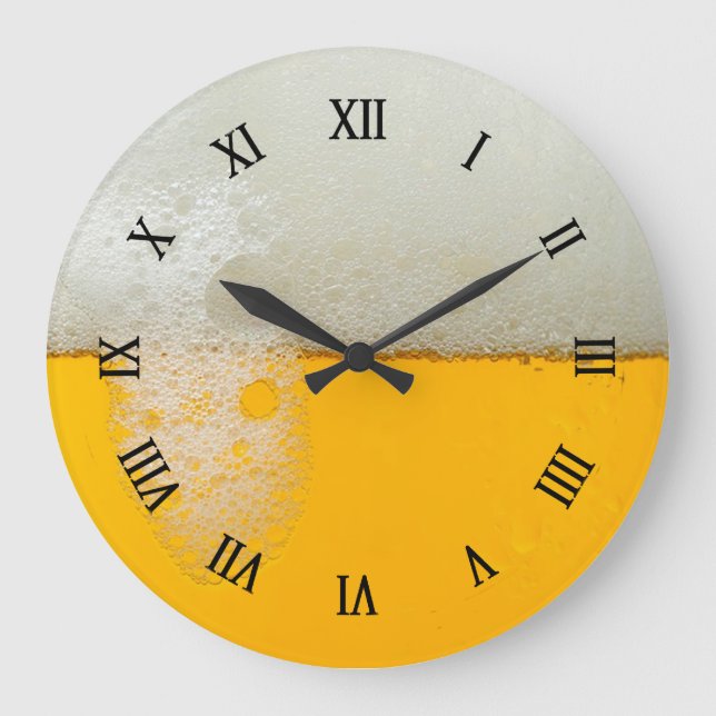 Grande Horloge Ronde Bière fraîche froide (Recto)