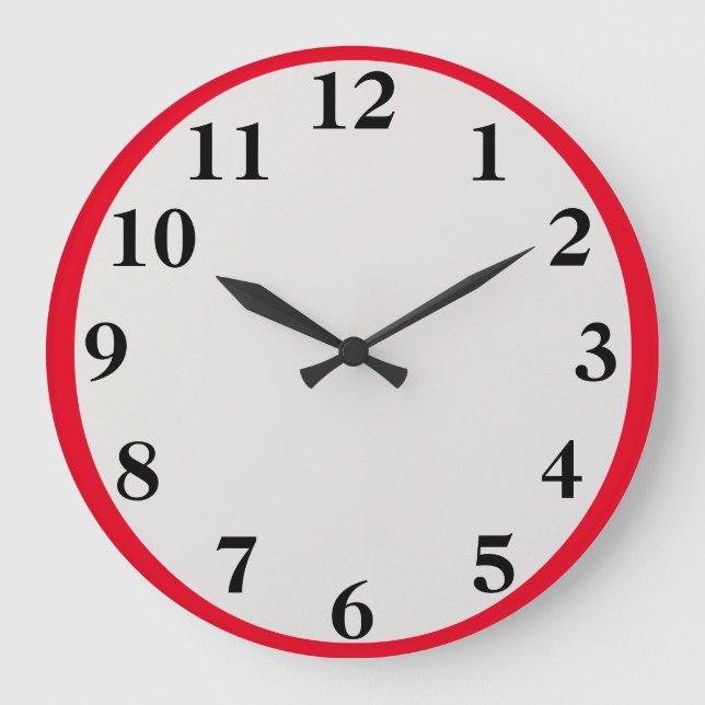 Grande Horloge Ronde Big red large clock (Recto)