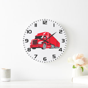Grande Horloge Ronde Big Red Truck