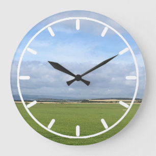 Grande Horloge Ronde Big Sky et Green Fields