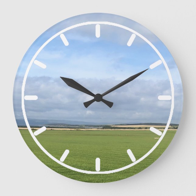 Grande Horloge Ronde Big Sky et Green Fields (Recto)
