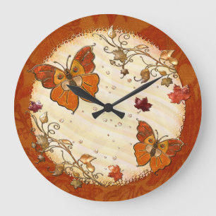 Grande Horloge Ronde Bijoux d'automne