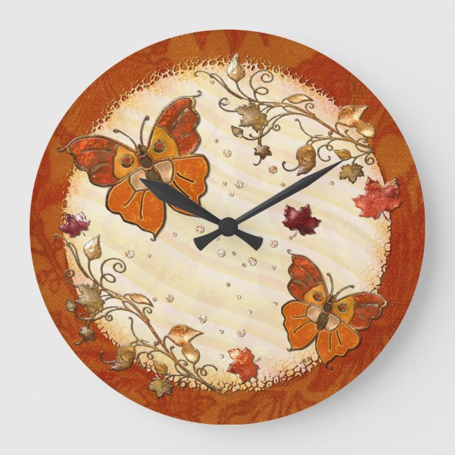 Grande Horloge Ronde Bijoux d'automne (Recto)