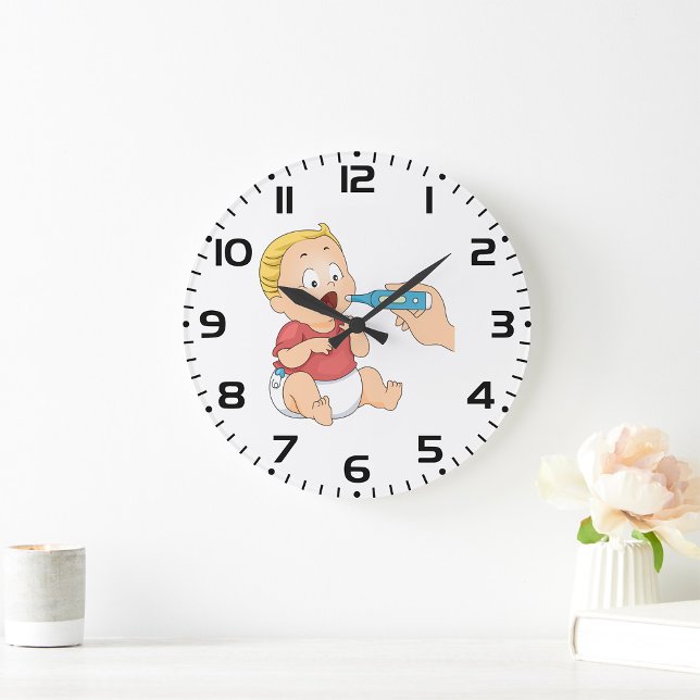 Grande Horloge Ronde Bilan de la température du bébé Santé pédiatrique (Créateur téléchargé)