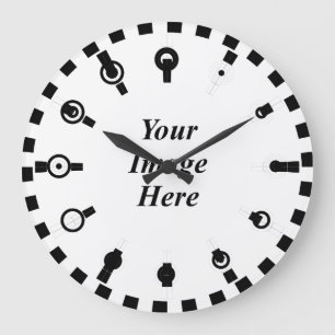 Grande Horloge Ronde Binary Object Clock /w S Marques par Kenneth Yonci