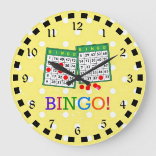 Grande Horloge Ronde Bingo ! Green and White Bingo Cards
