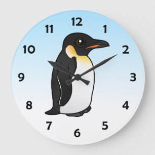 Grande Horloge Ronde Birdorable Empereur Penguin