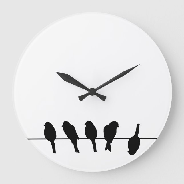 Grande Horloge Ronde Birds on a wire - dare to be different (Recto)