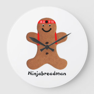 Grande Horloge Ronde Biscuit Ninjabreadman (cookie)Horloge murale acryl