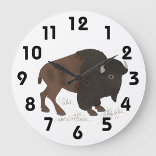 Grande Horloge Ronde Bison Clock