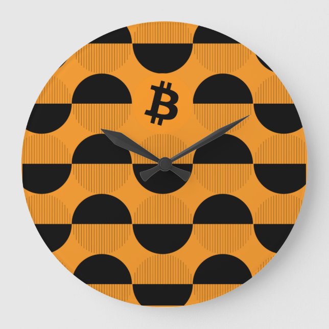 Grande Horloge Ronde Bitcoin Designer (Recto)