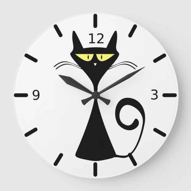 Grande Horloge Ronde Black cat large clock (Recto)