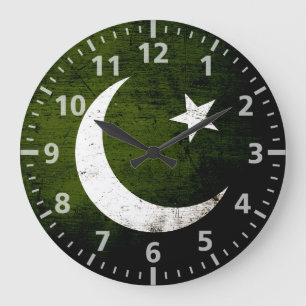 Grande Horloge Ronde Black Grunge Pakistan