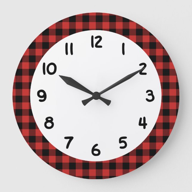 Grande Horloge Ronde Black Red Lumberjack (Recto)