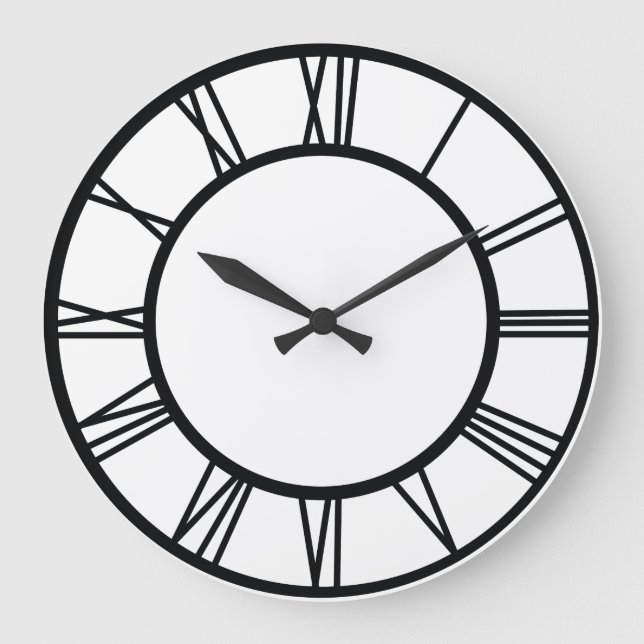 Grande Horloge Ronde Black Roman Numbers (Recto)