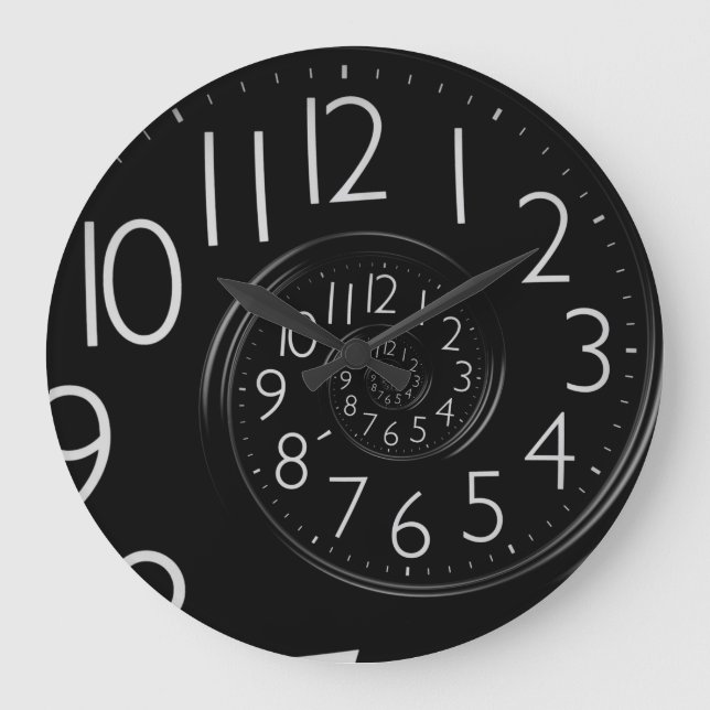 Grande Horloge Ronde Black spiror clock (Recto)