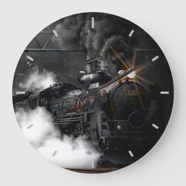 Grande Horloge Ronde Black Steam Train (Recto)