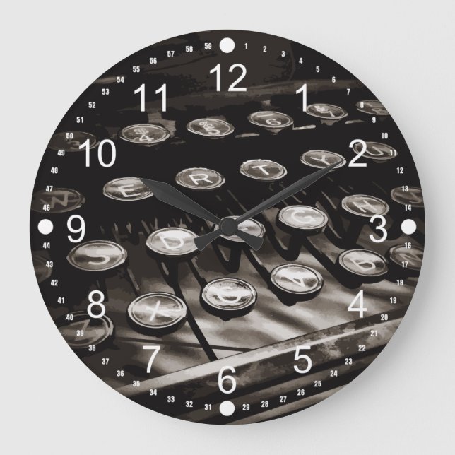 Grande Horloge Ronde Black White Old Antique (Recto)