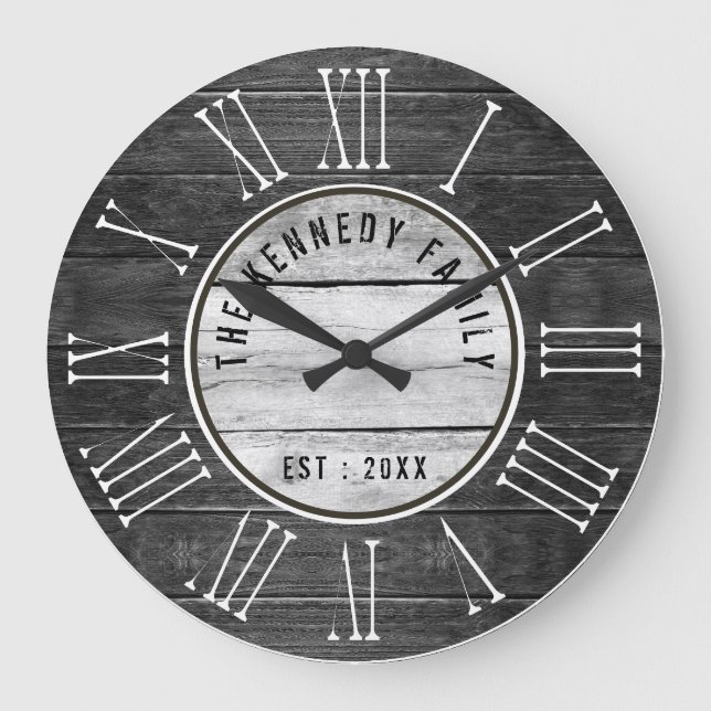 Grande Horloge Ronde Black Wood Family   (Recto)